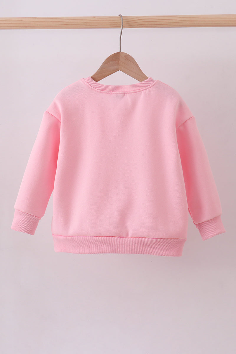 Sudadera de felpa rosa con lentejuelas de corazón, amor, sonrisa para mamá e hija