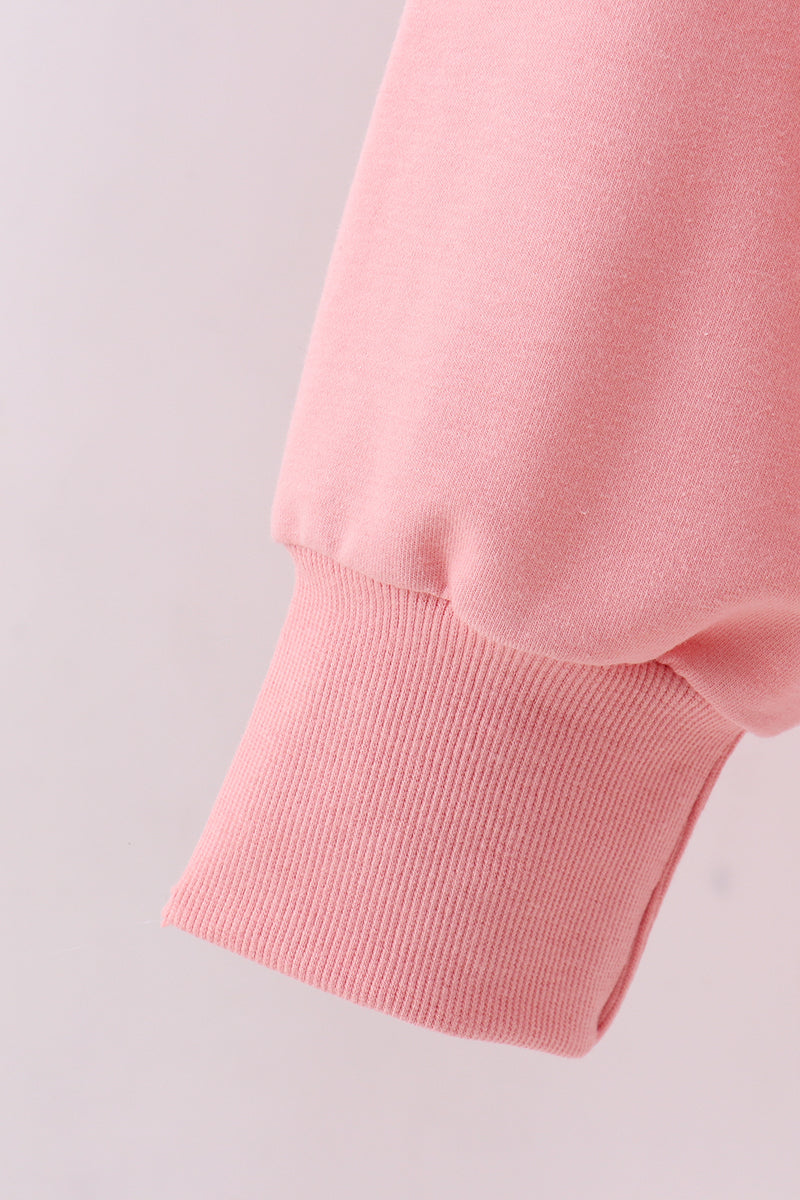 Sudadera melocotón lazo cosido a mano mamá&yo