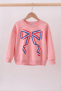 Sudadera melocotón lazo cosido a mano mamá&yo