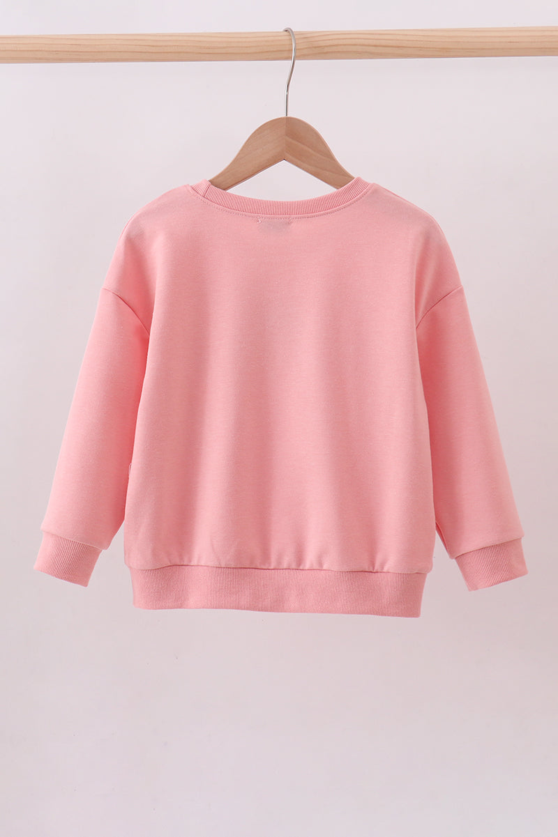 Sudadera melocotón lazo cosido a mano mamá&yo
