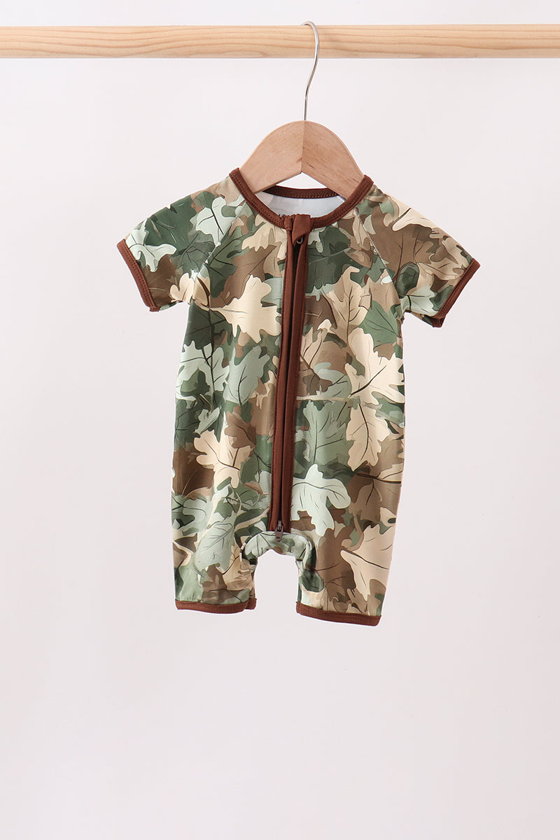 Pelele de bambú con estampado de camuflaje