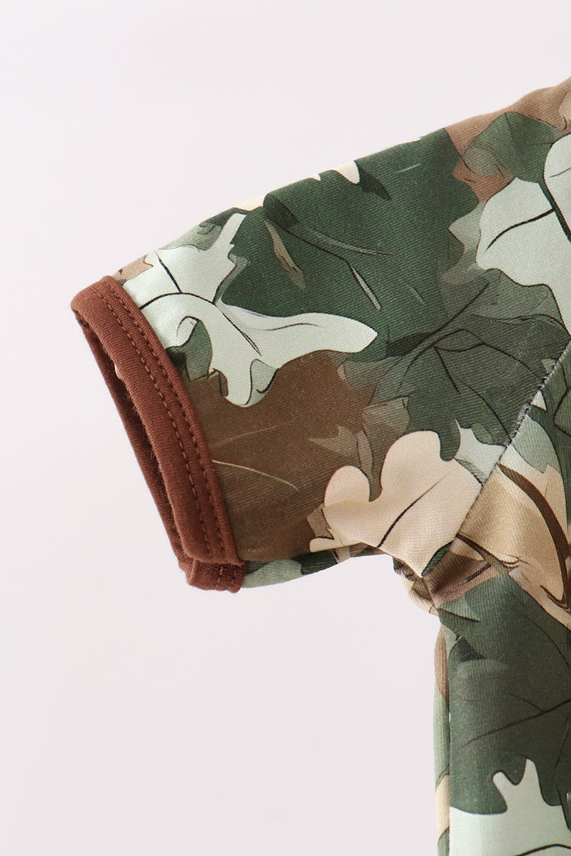 Pelele de bambú con estampado de camuflaje