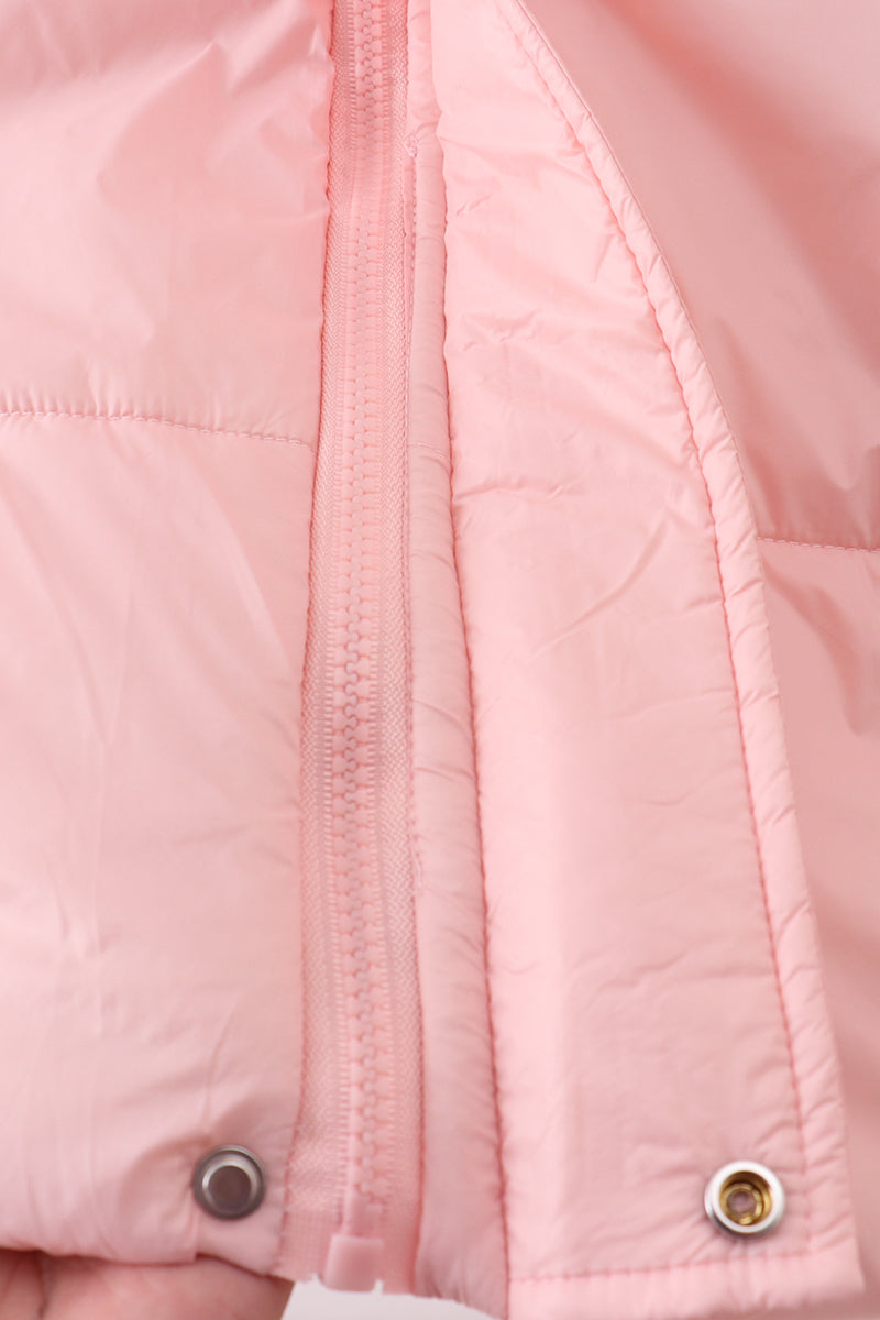 Chaleco acolchado rosa para mamá e hija
