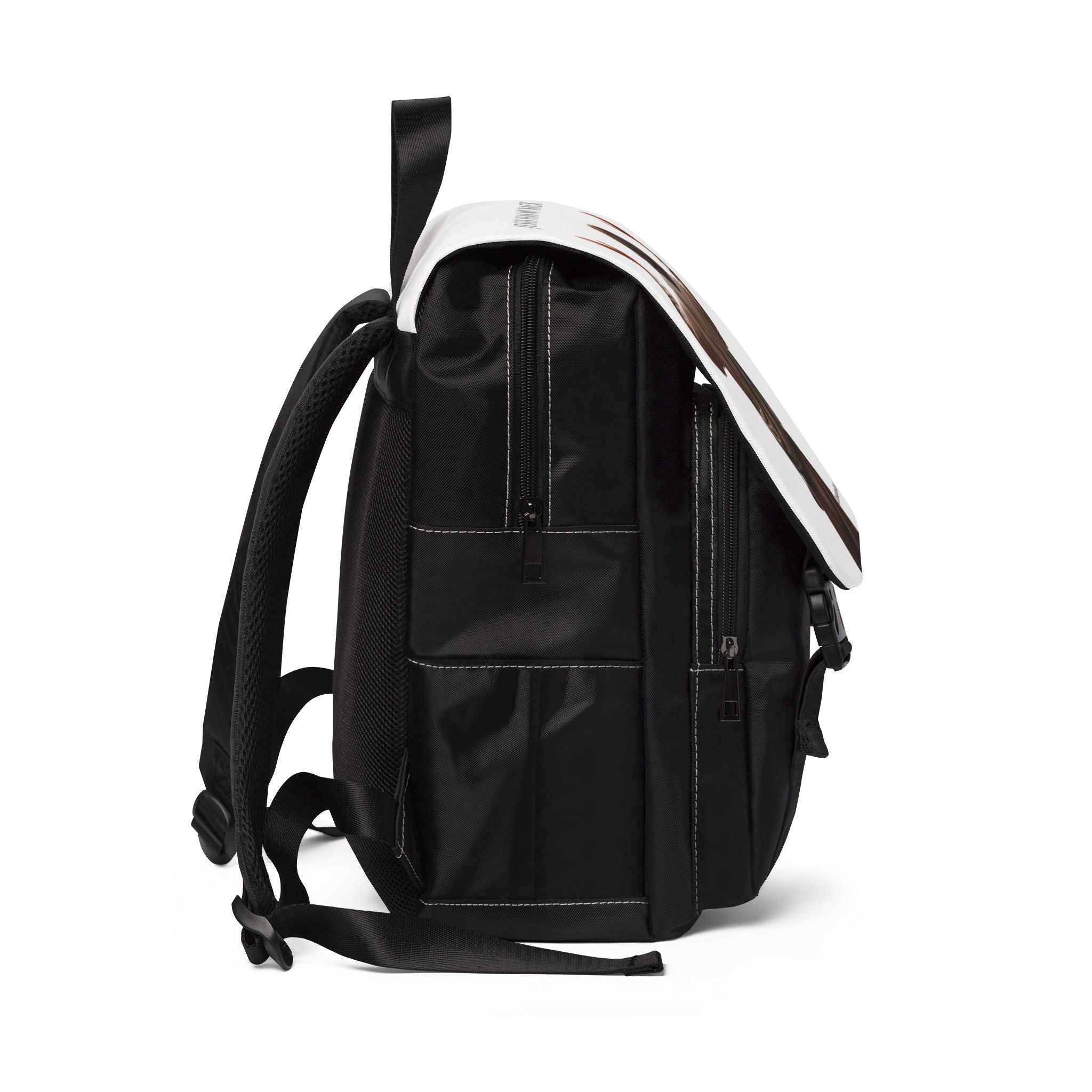 "Jesus Has My Back" Unisex Casual Shoulder Backpack, Backpack-Purse (white )