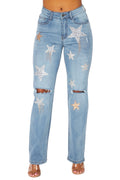 Vaqueros Denim Star con rodillas expuestas