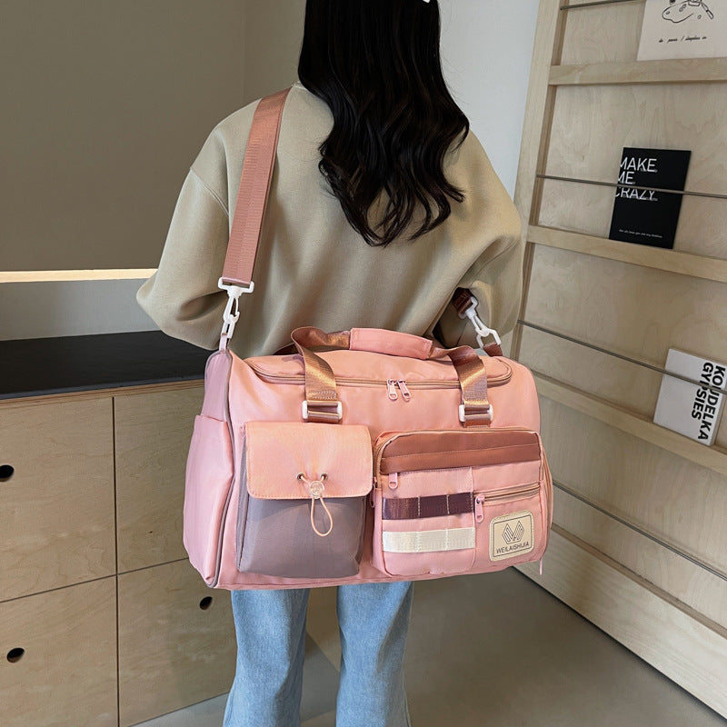 Bolso de viaje portátil multicolor con múltiples bolsillos de moda