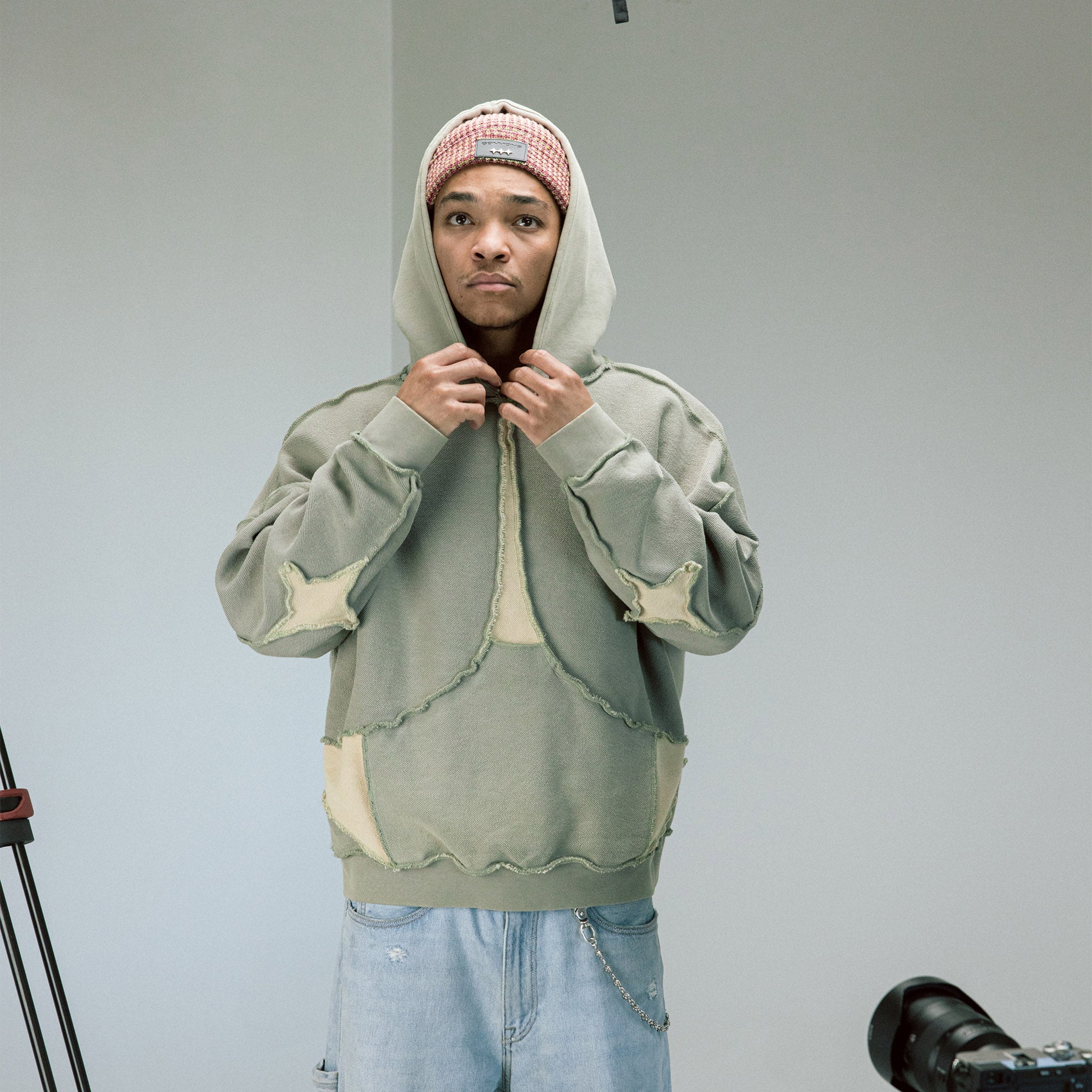 Commons Reversible 'Star' Hoodie Sage