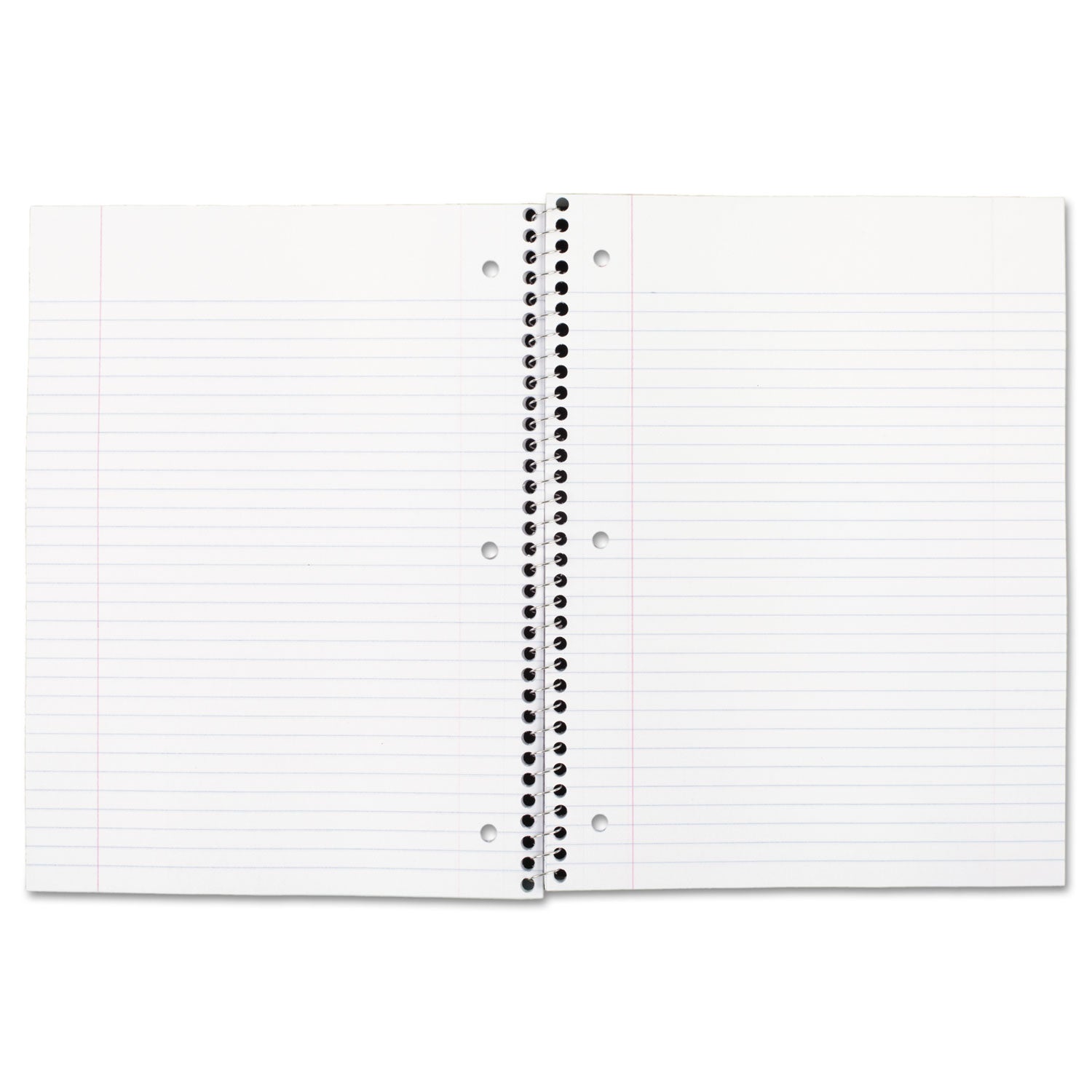 Mead Spiral Notebook, 3-Hole Punched, 1 Subject, Medium/College Rule, Randomly Assorted Covers, 10.5 x 7.5, 70 Sheets