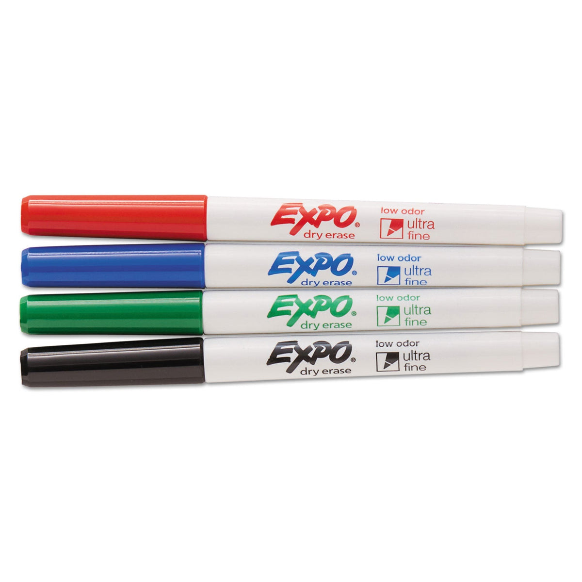 EXPO Low-Odor Dry Erase Marker Office Value Pack, Extra-Fine Needle Tip, Assorted Colors, 36/Pack