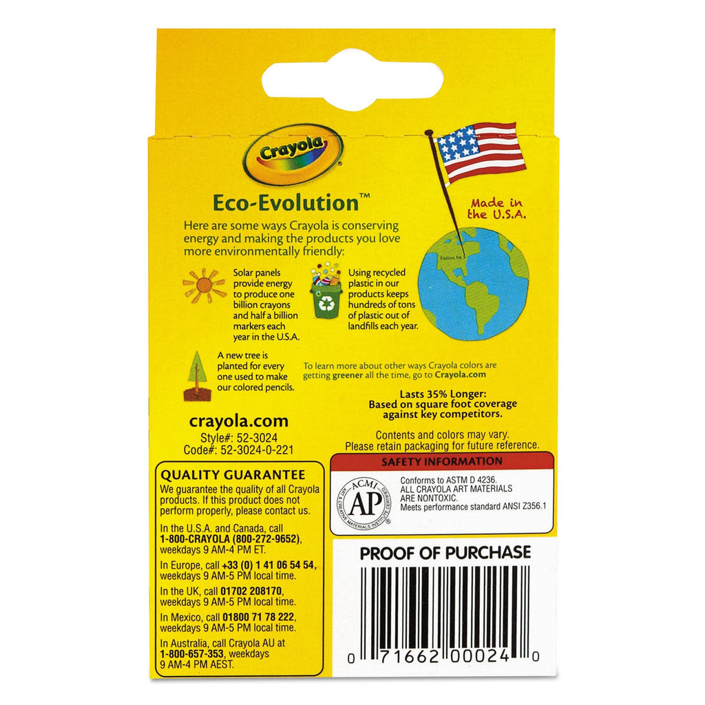 Crayola Classic Color Crayons, Peggable Retail Pack, 24 Colors/Pack