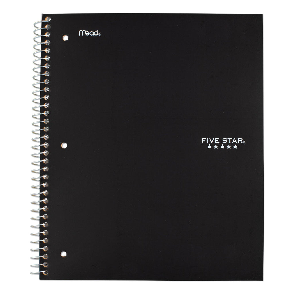 Five Star Wirebound Notebook, 5 Subject, 8 Pockets, Medium/College Rule, Randomly Assorted Covers, 11 x 8.5, 200 Sheets