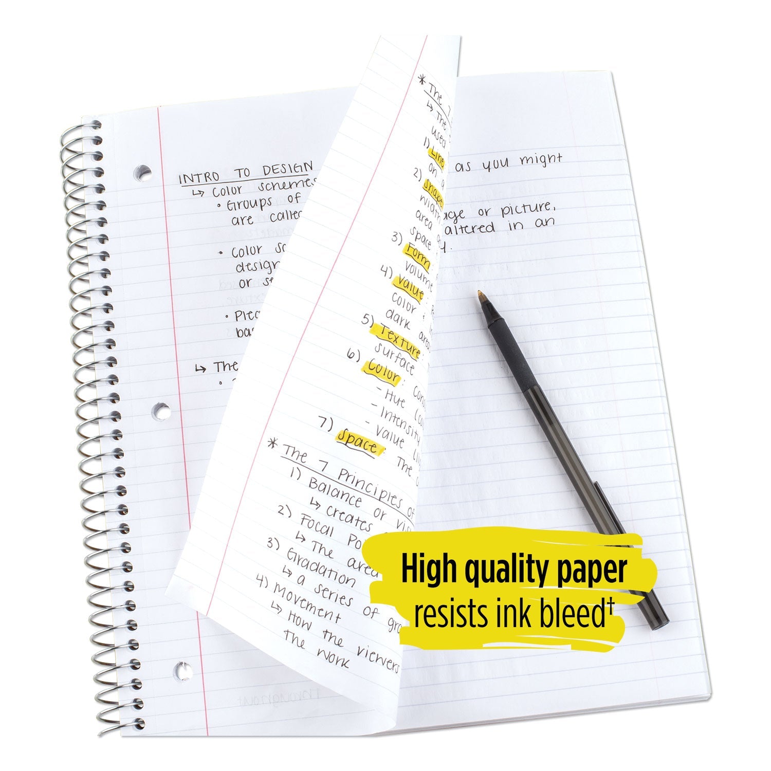Five Star Wirebound Notebook, 5 Subject, 8 Pockets, Medium/College Rule, Randomly Assorted Covers, 11 x 8.5, 200 Sheets