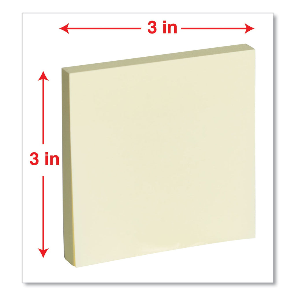 Universal Fan-Folded Self-Stick Pop-Up Note Pads, 3" x 3", Assorted Pastel Colors, 100 Sheets/Pad, 12 Pads/Pack