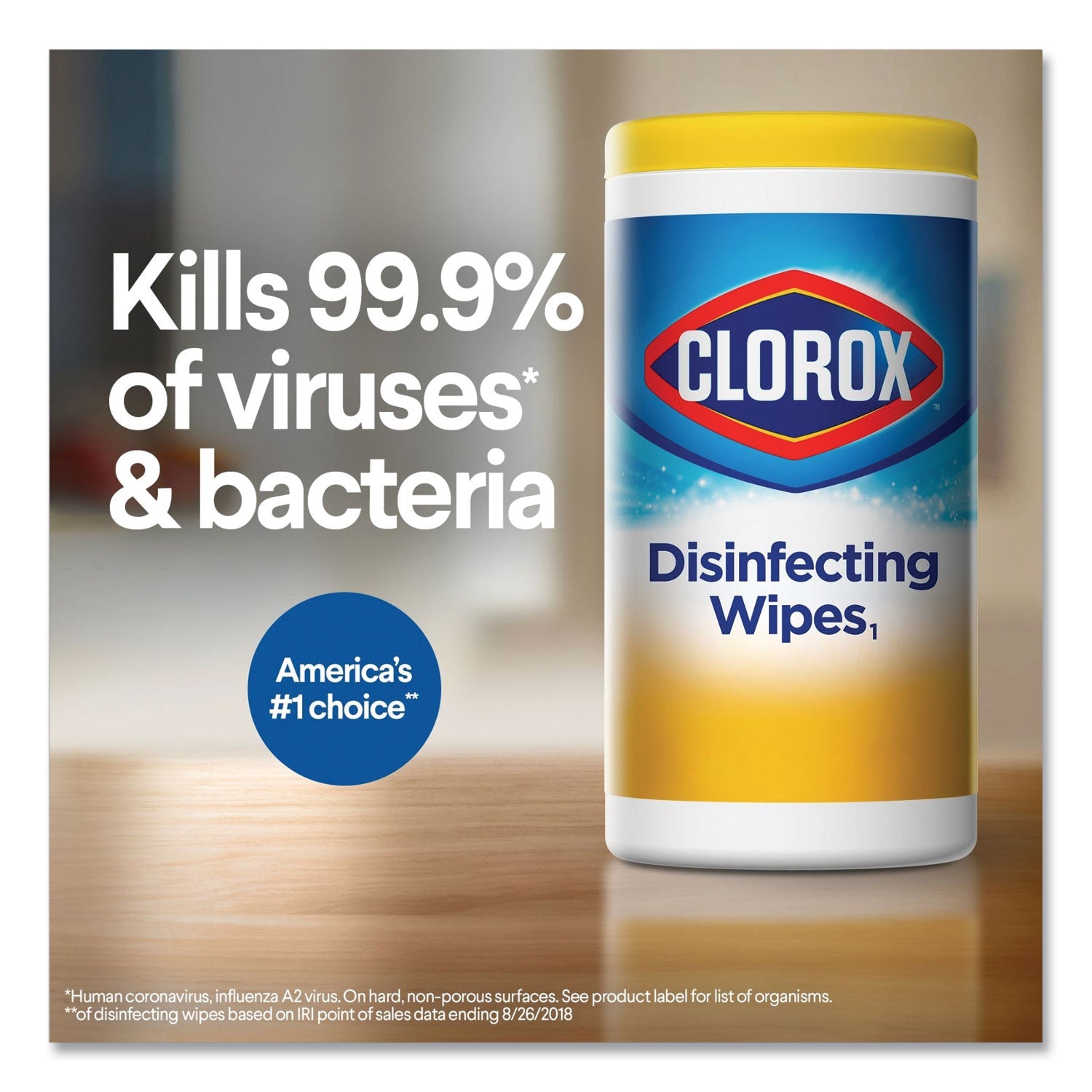 Clorox Disinfecting Wipes, 7 x 8, Fresh Scent/Citrus Blend, 35/Canister, 3/Pack