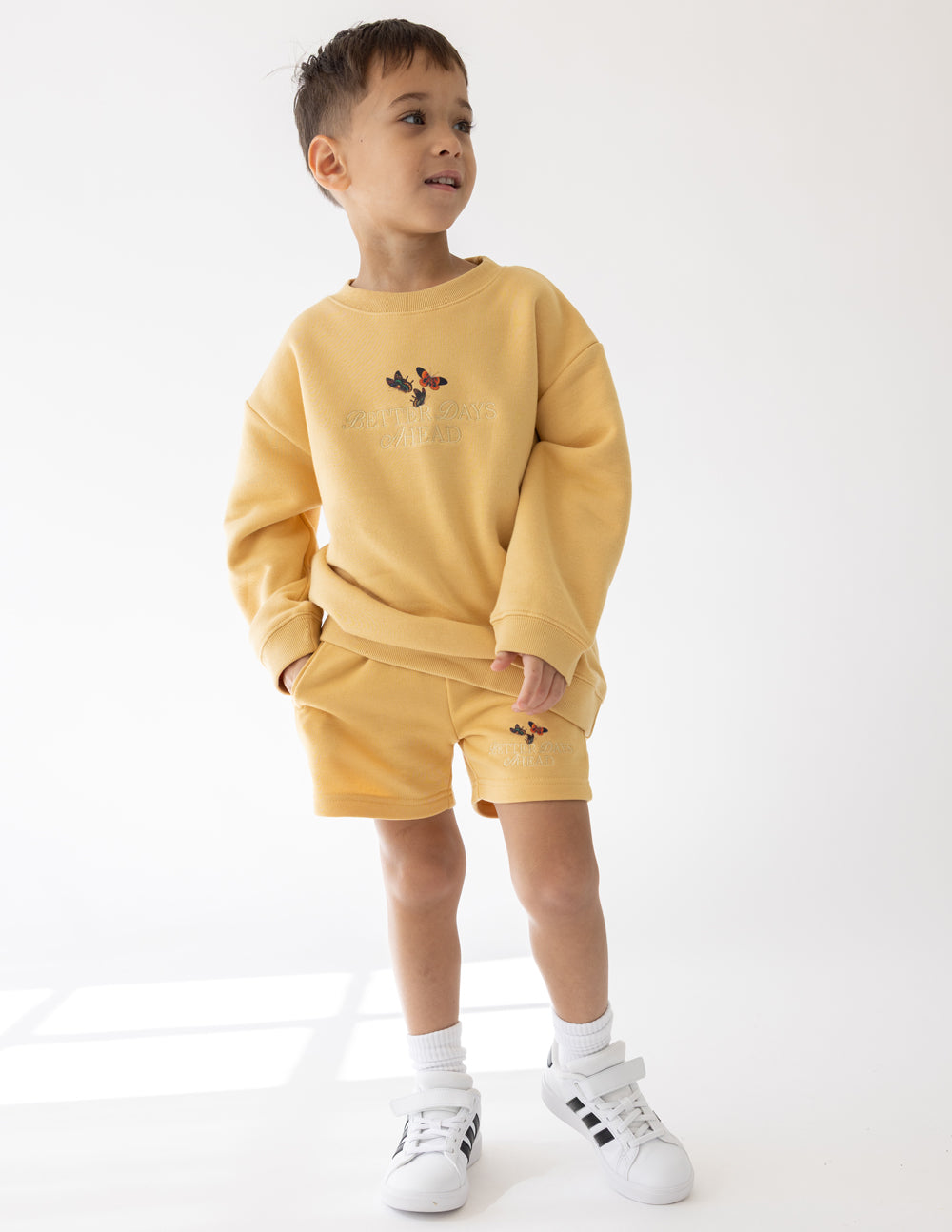 Sudadera de cuello redondo para niños Better Days Butterfly