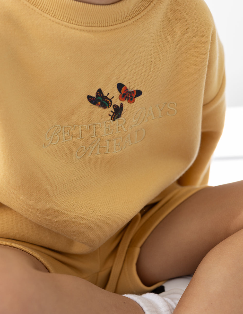 Sudadera de cuello redondo para niños Better Days Butterfly