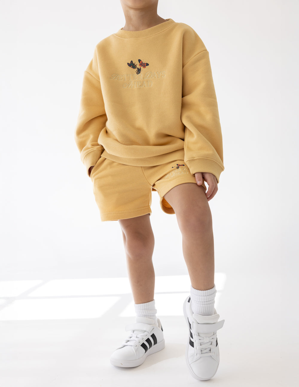 Sudadera de cuello redondo para niños Better Days Butterfly