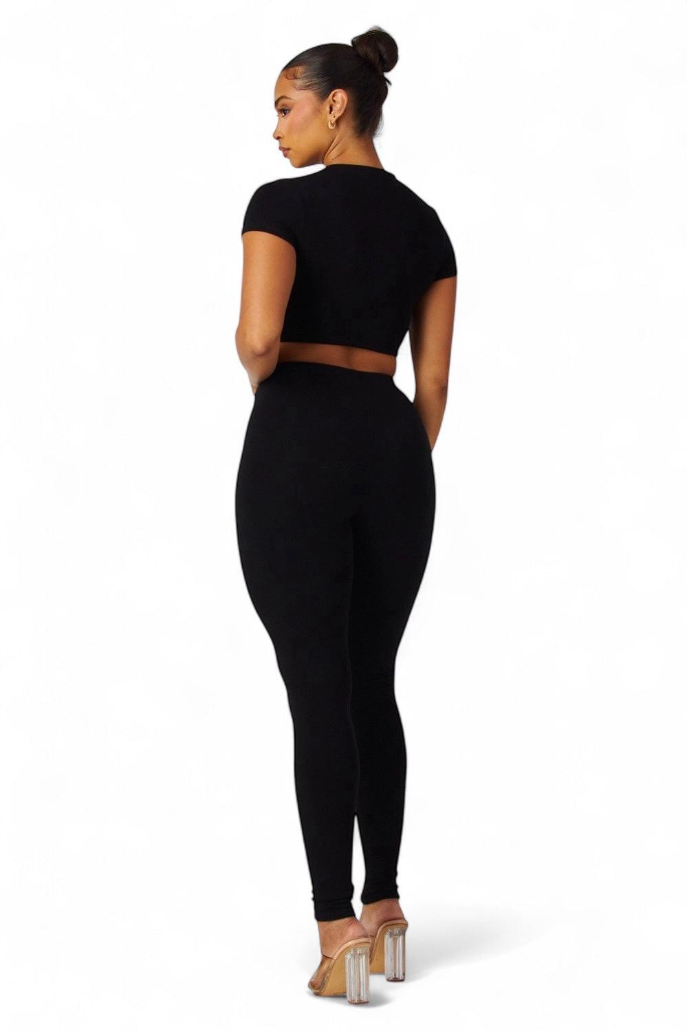 Conjunto de top corto Jovie y leggings ajustados