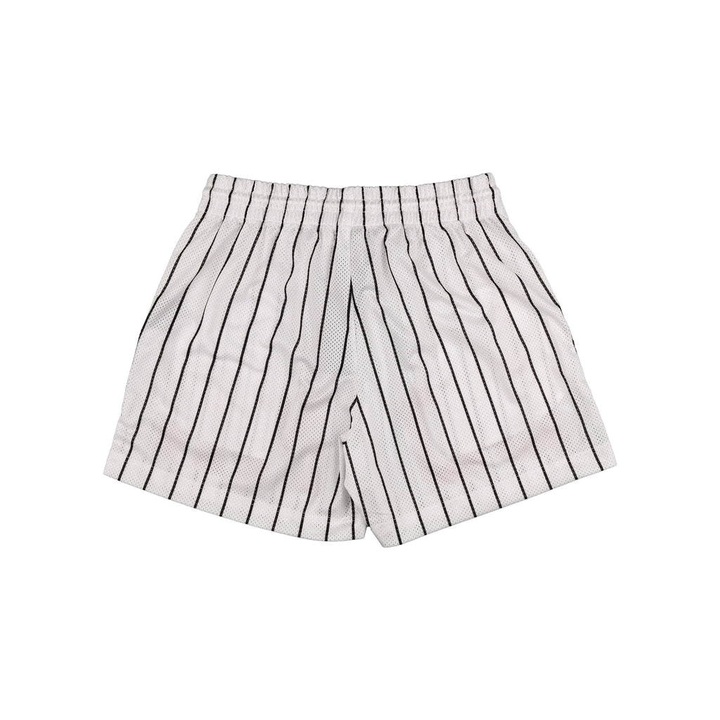 Common Hype Split Pinstripe Mesh Short Ivory