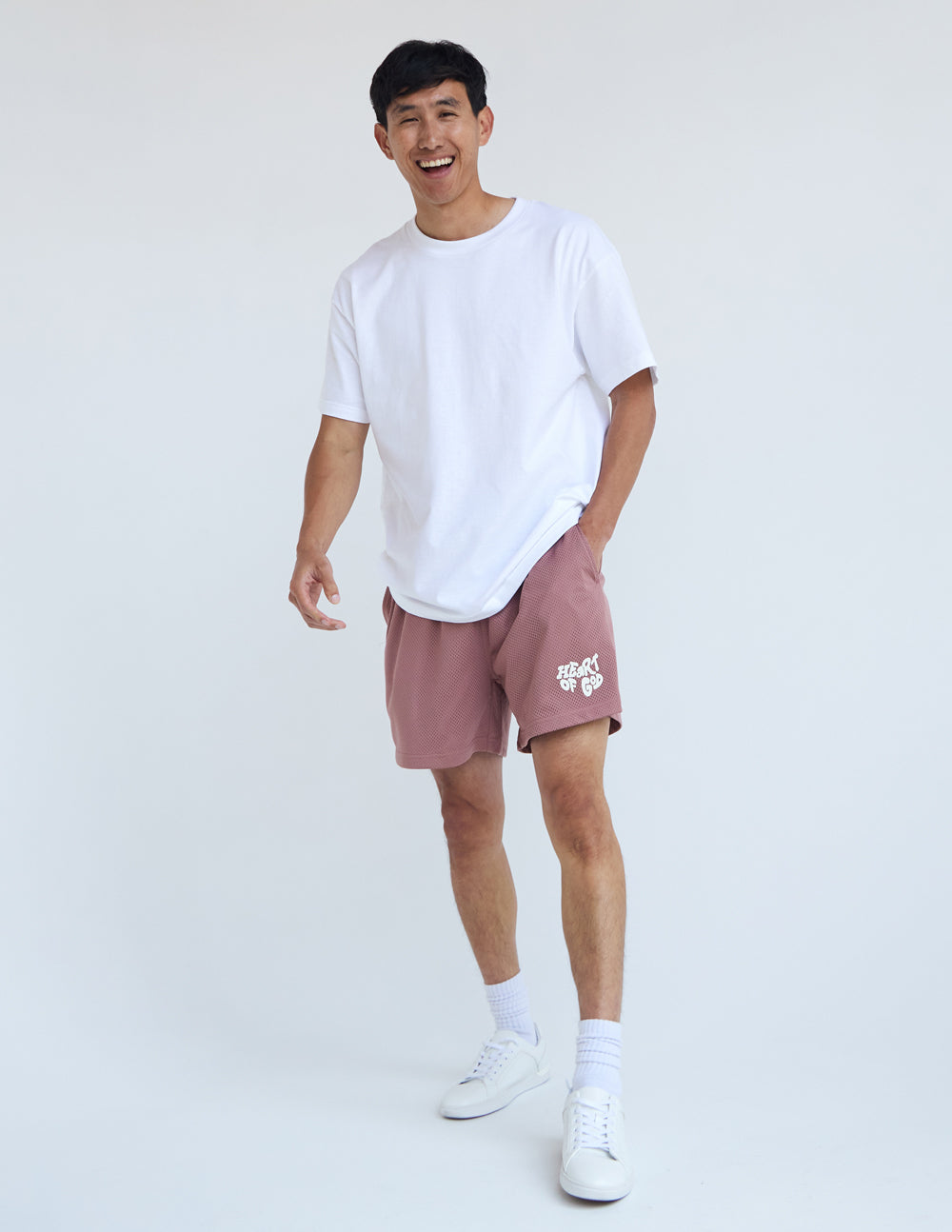 Short de malla unisex con el Corazón de Dios