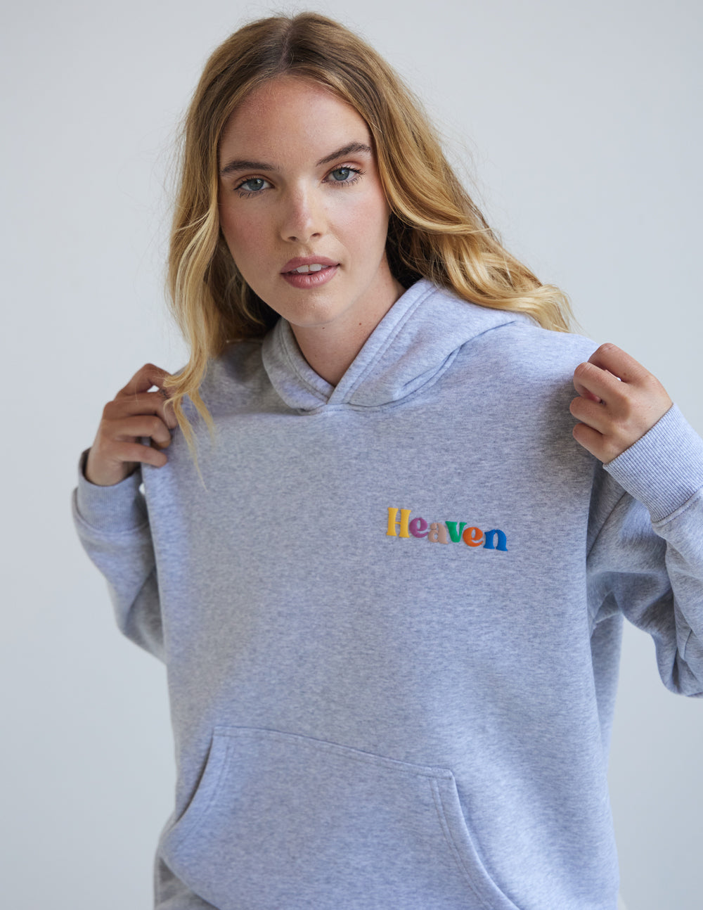Sudadera con capucha unisex Heaven Heather Grey