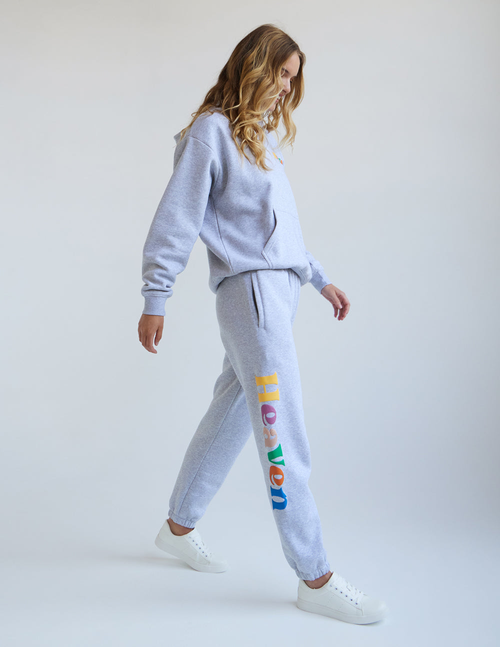 Sudadera con capucha unisex Heaven Heather Grey