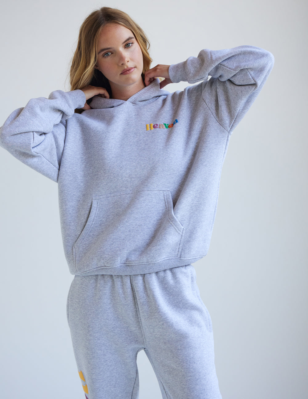 Sudadera con capucha unisex Heaven Heather Grey