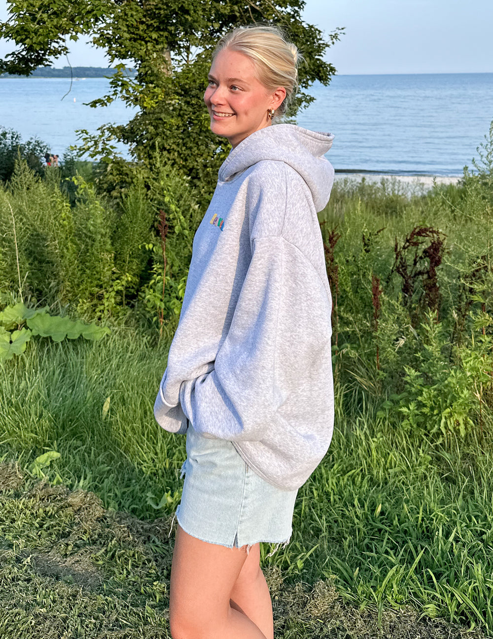 Sudadera con capucha unisex Heaven Heather Grey