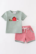 Conjunto de pantalones cortos con nudo francés Green Farm