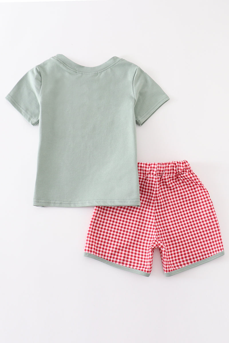 Conjunto de pantalones cortos con nudo francés Green Farm
