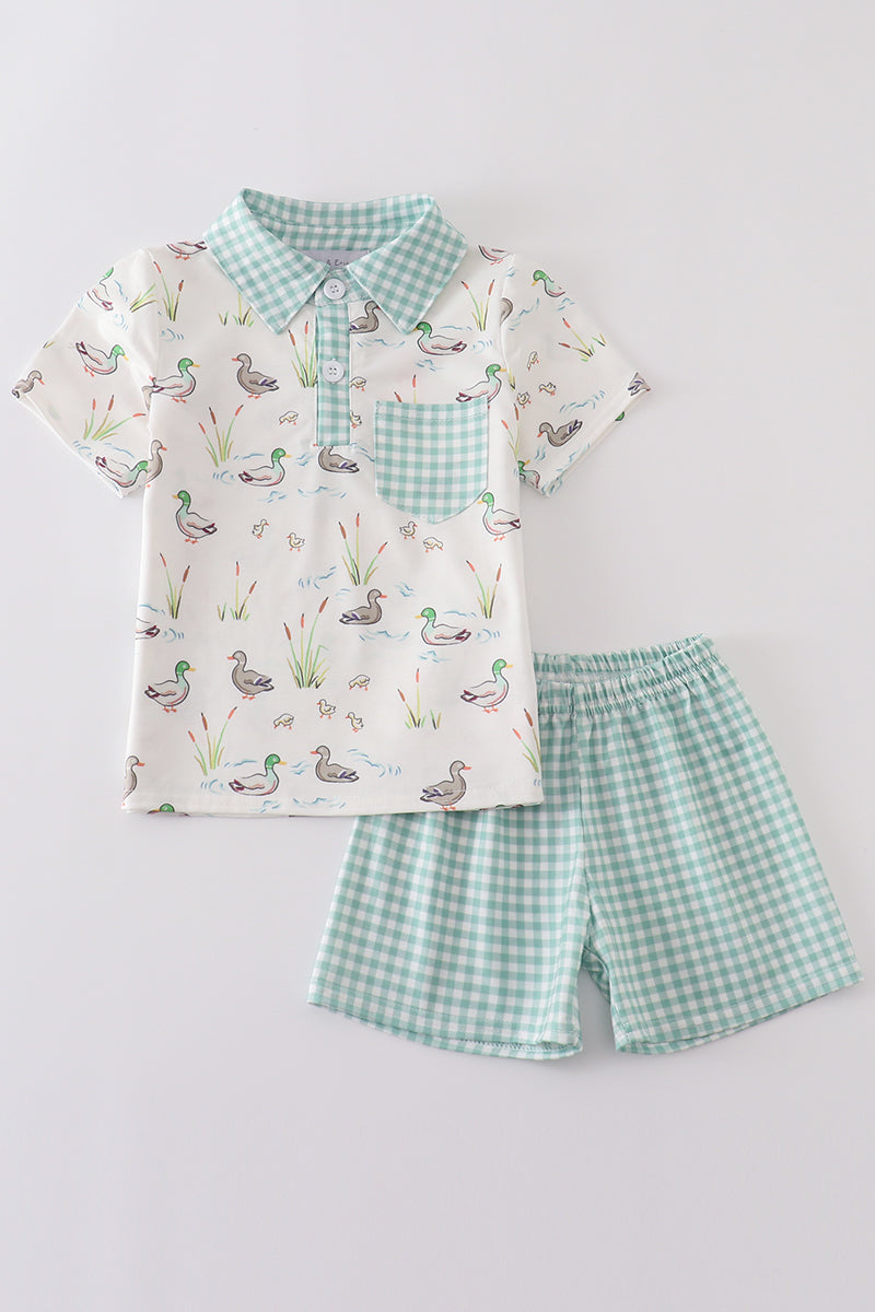 Conjunto de shorts Mallard en salvia