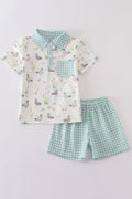 Conjunto de shorts Mallard en salvia