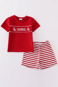 Conjunto de niño bordado Red Sooners
