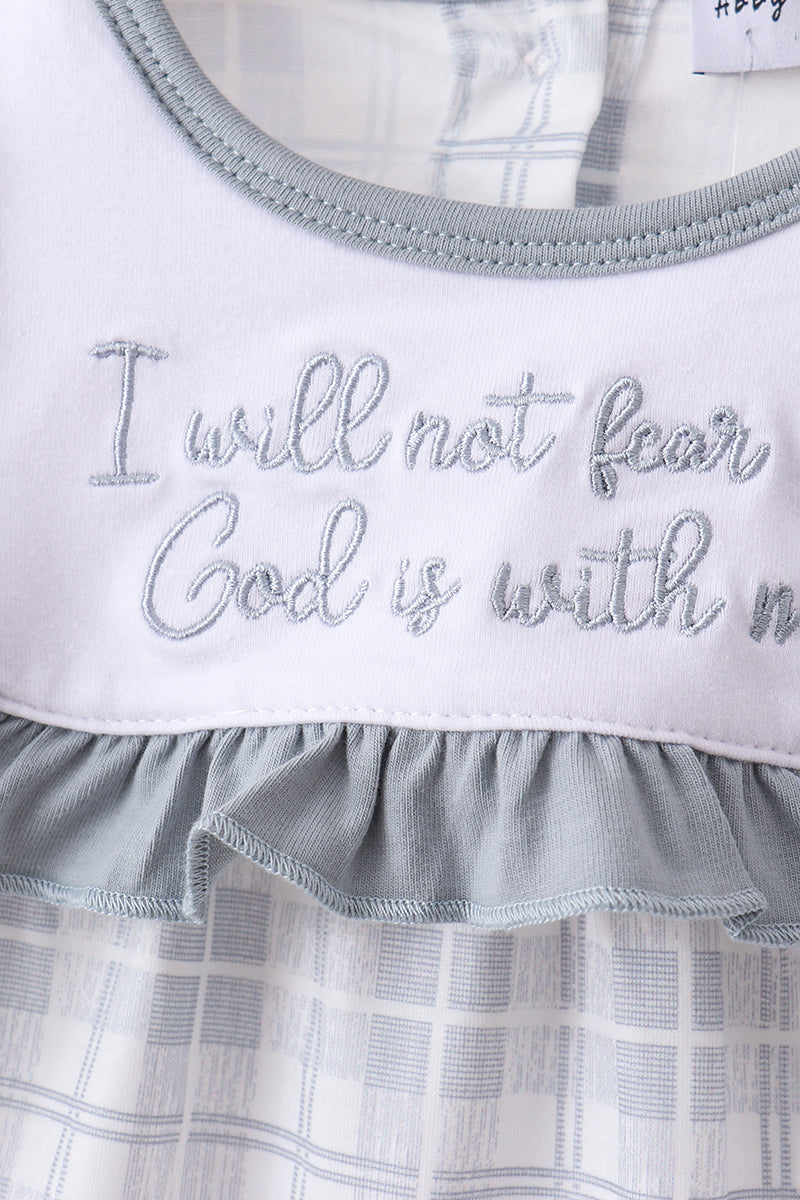Conjunto de bombachos bordados Blue Faith Quote