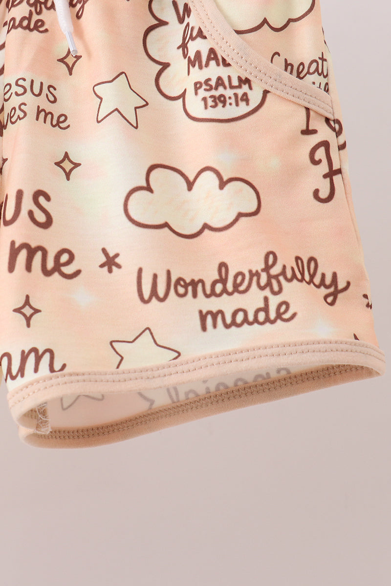 Conjunto de shorts bordados "Hijo/a de Dios"