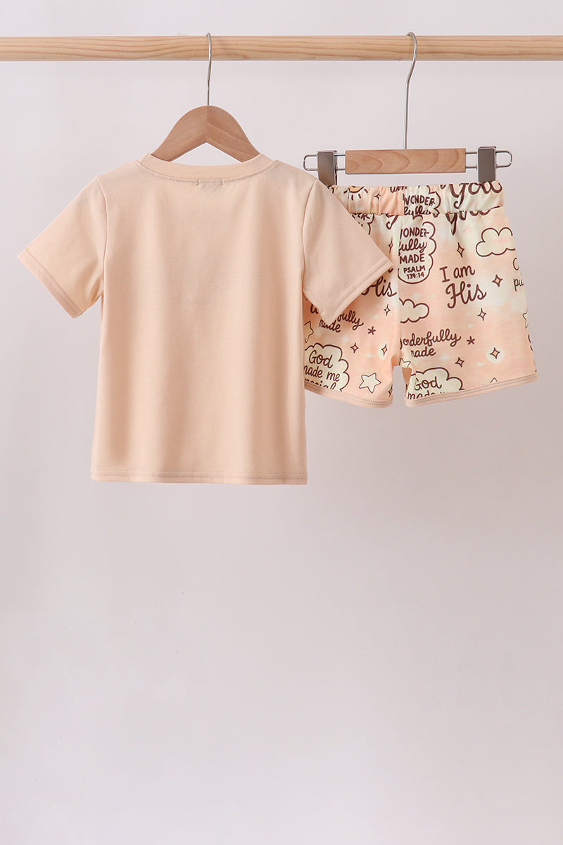 Conjunto de shorts bordados "Hijo/a de Dios"