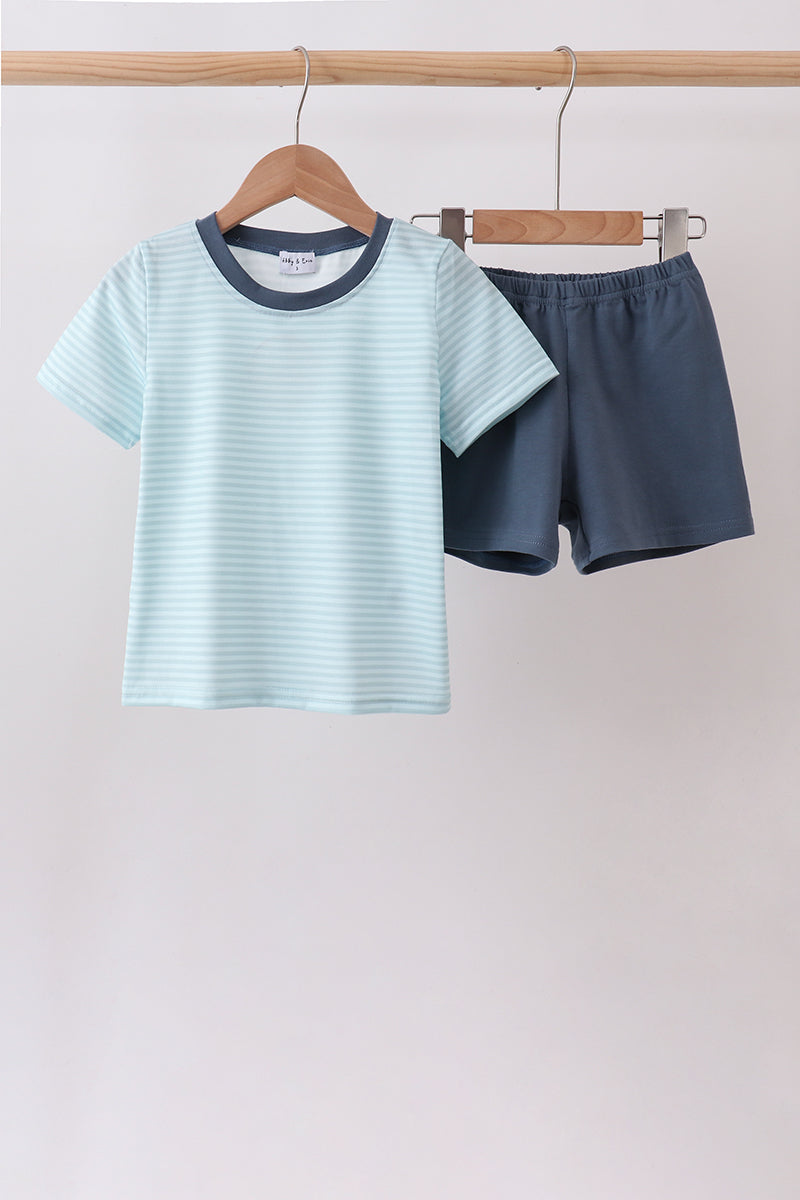 Conjunto de pantalones cortos Blue Stripe