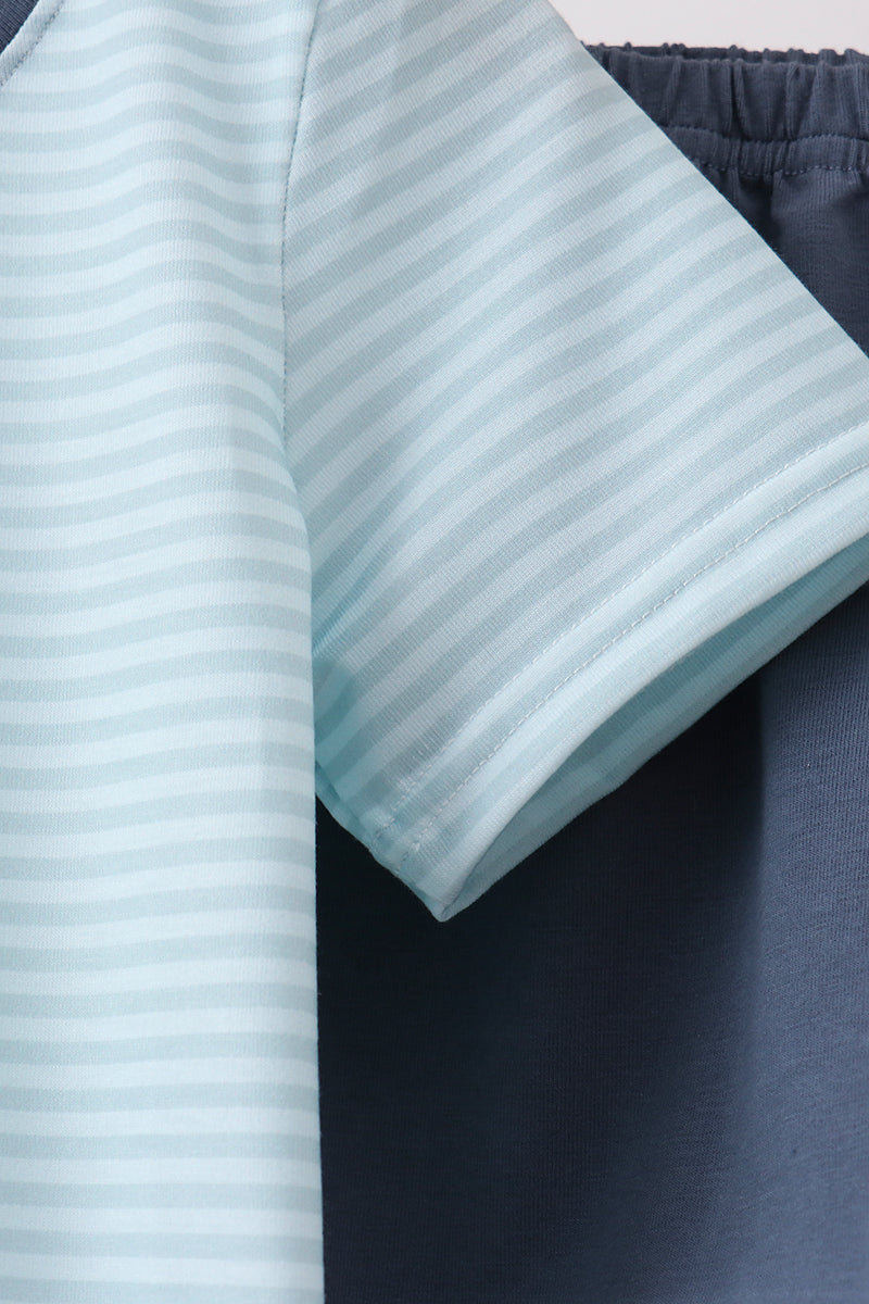 Conjunto de pantalones cortos Blue Stripe