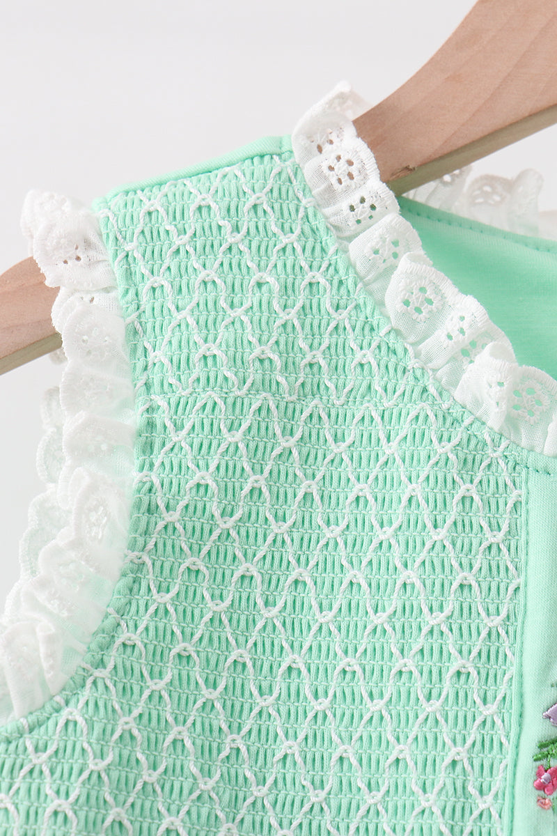 Conjunto bombacho smock Mariposa Verde
