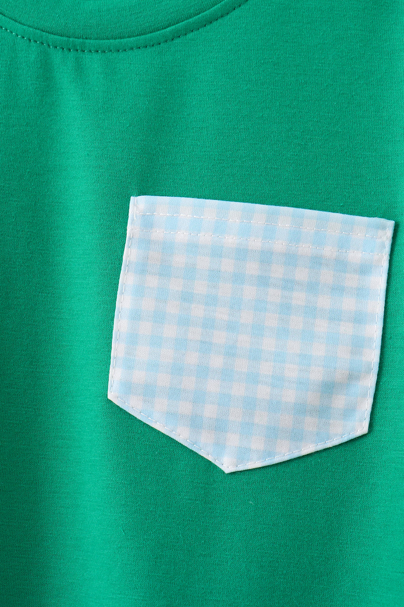 Conjunto de shorts a cuadros en verde