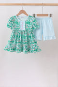 Conjunto de shorts con volantes florales Green House