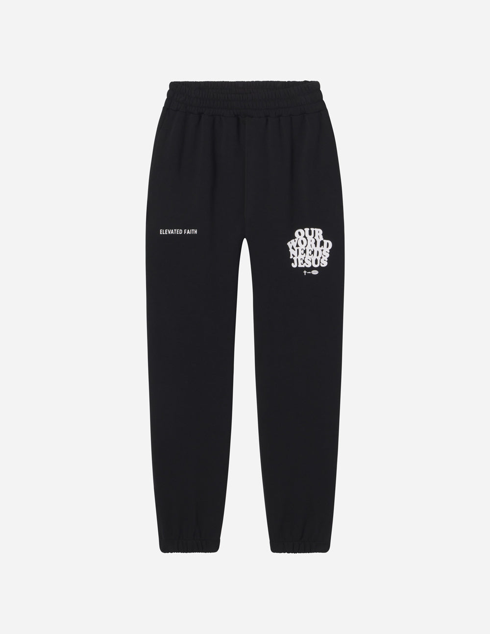 Nuestro mundo necesita el pantalón de chándal unisex negro de Jesús