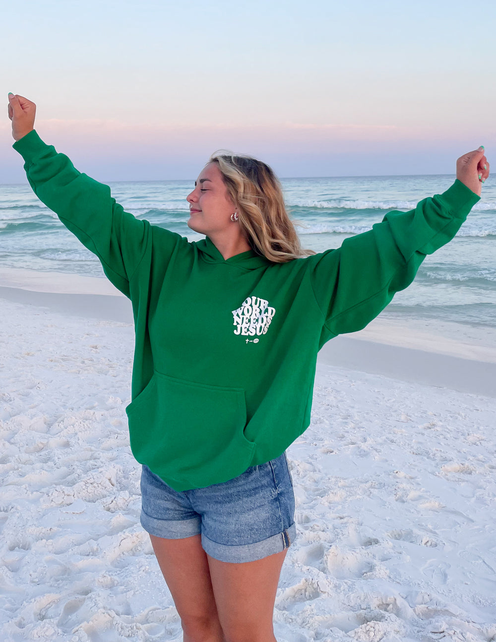Nuestro mundo necesita a Jesús Sudadera con capucha unisex