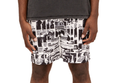 PURPLE Shorts Graphic Print Monochrome