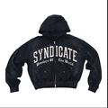 THE SYNDICATE Hoodie Paint Splatter Logo ZipUp