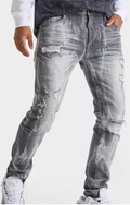 SMOKE RISE Jeans Heavy Whisker Effect