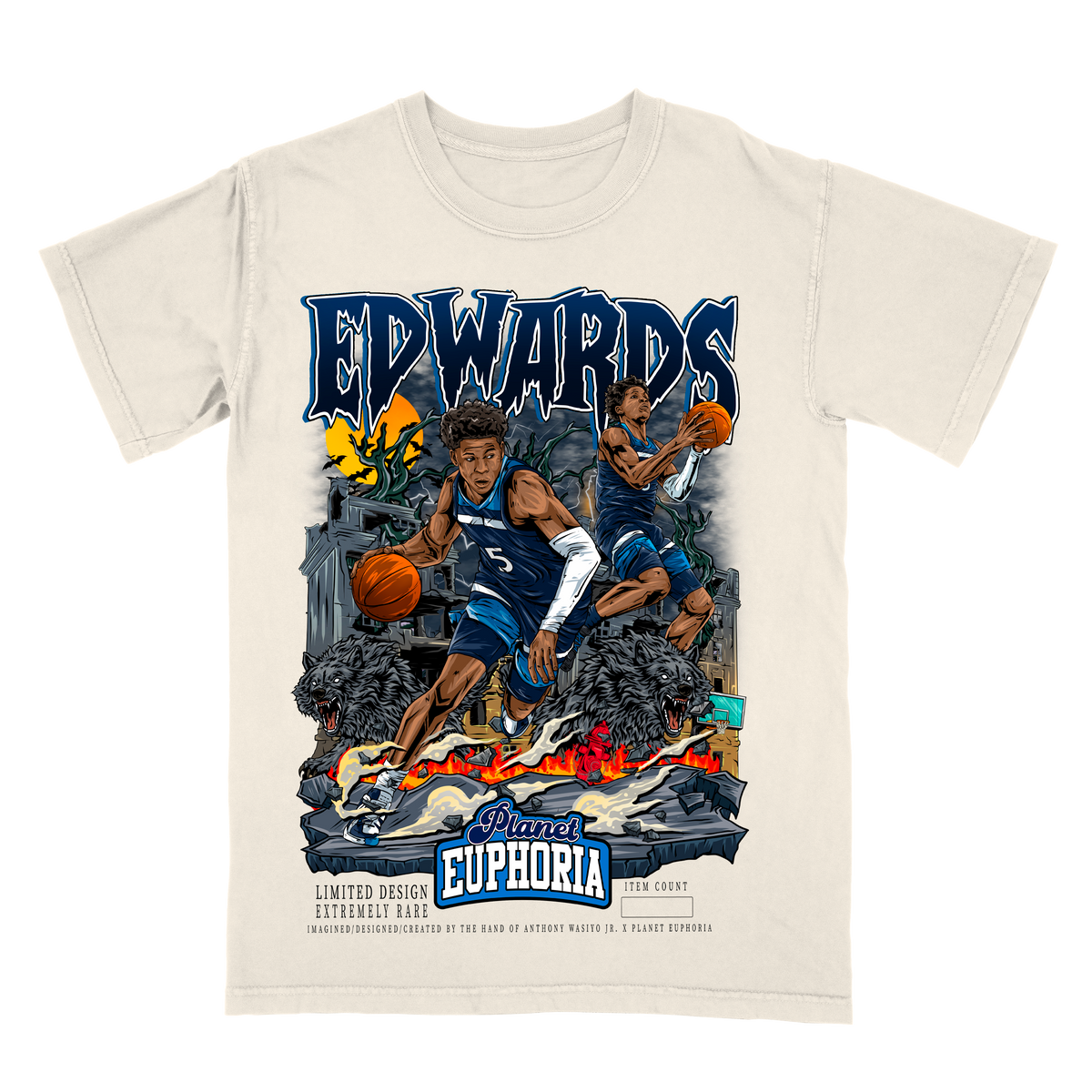 Camiseta Gráfica de Jugador de la NBA de Edición Limitada Anthony Edwards V3 para Jóvenes