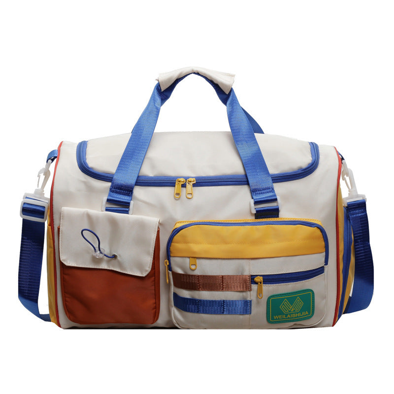 Bolso de viaje portátil multicolor con múltiples bolsillos de moda