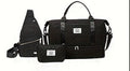 Set de tres bolsos de viaje de gran capacidad para mujer: un bolso de lona y dos bolsas más pequeñas