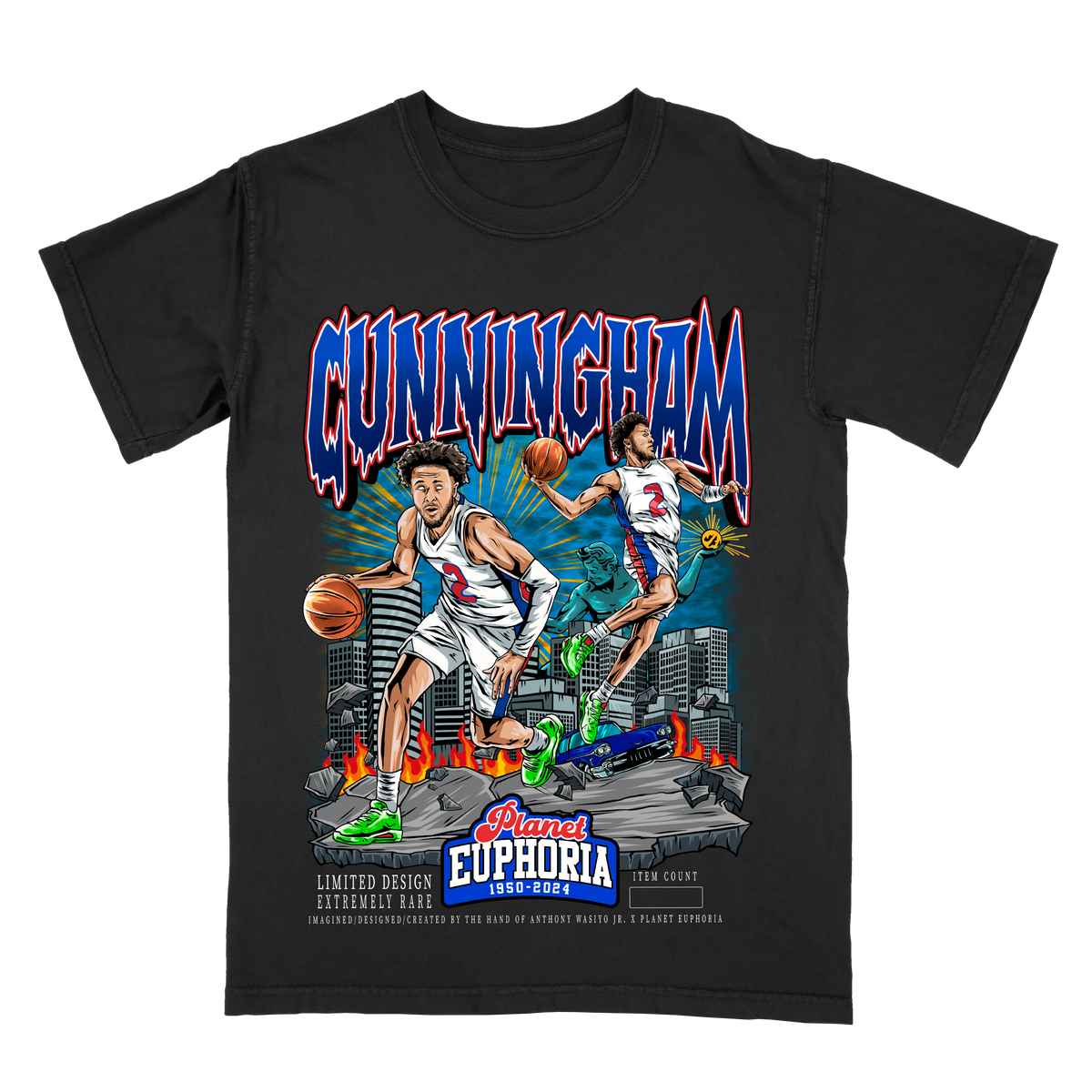 Camiseta gráfica de edición limitada de Cade Cunningham